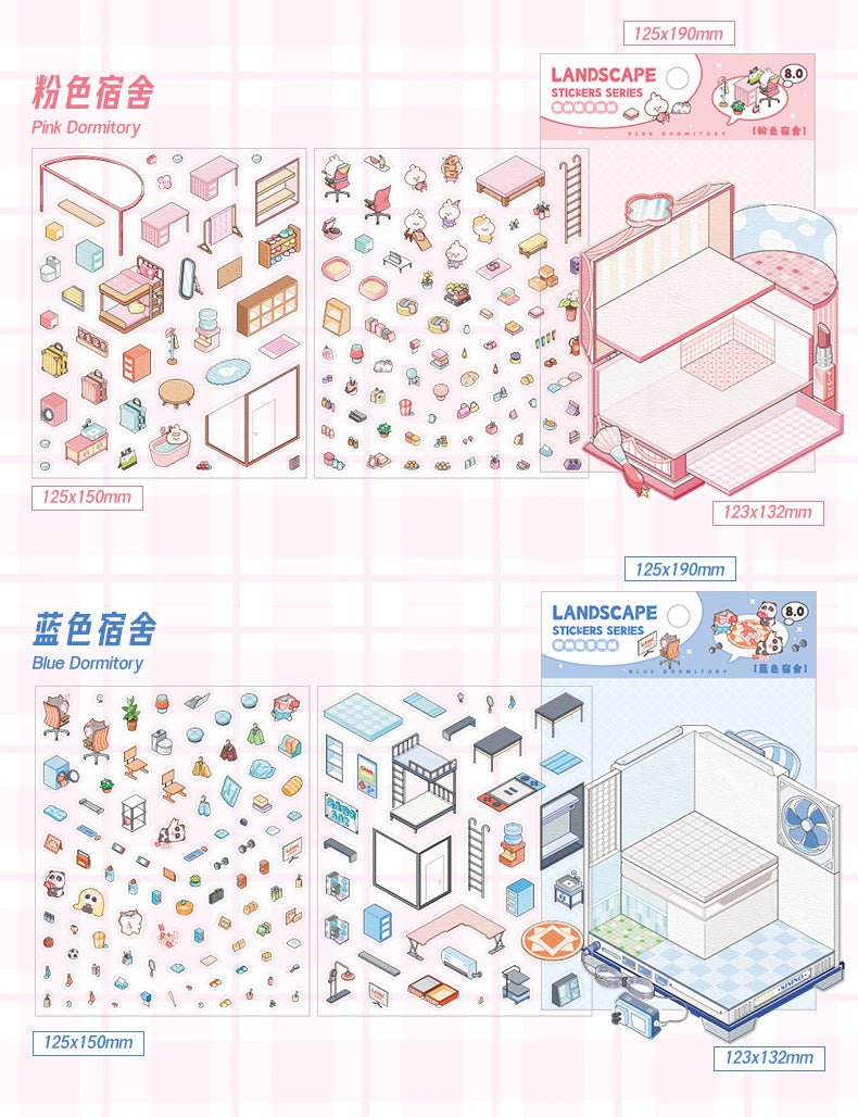 Kék kollégium - matricajelenet Simno 1 darabos kirakó puzzle (SN-6941776325574) - puzzlegarden