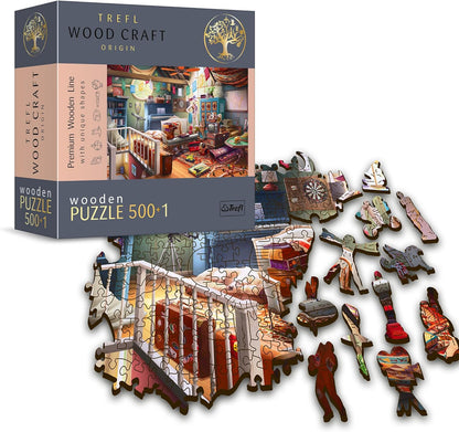 Kincsek a Padláson - Fa kirakó Trefl Wood Craft 500 darabos kirakó puzzle (TR - 20179 5900511201796) - puzzlegarden