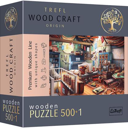 Kincsek a Padláson - Fa kirakó Trefl Wood Craft 500 darabos kirakó puzzle (TR - 20179 5900511201796) - puzzlegarden