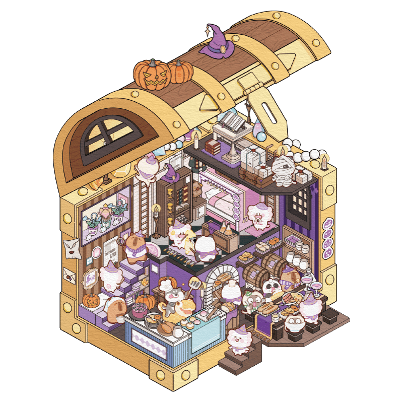 Kincsesláda - matricajelenet Simno 1 darabos kirakó puzzle (SN-6941776319849) - puzzlegarden