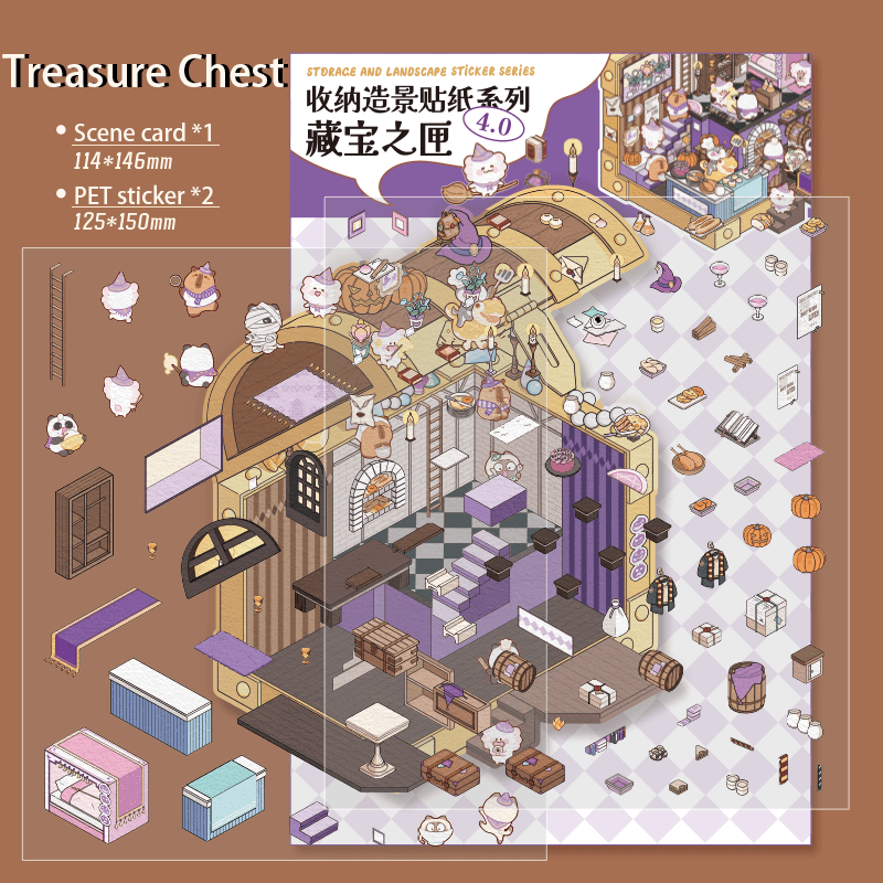 Kincsesláda - matricajelenet Simno 1 darabos kirakó puzzle (SN-6941776319849) - puzzlegarden