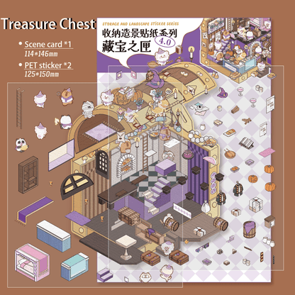 Kincsesláda - matricajelenet Simno 1 darabos kirakó puzzle (SN-6941776319849) - puzzlegarden