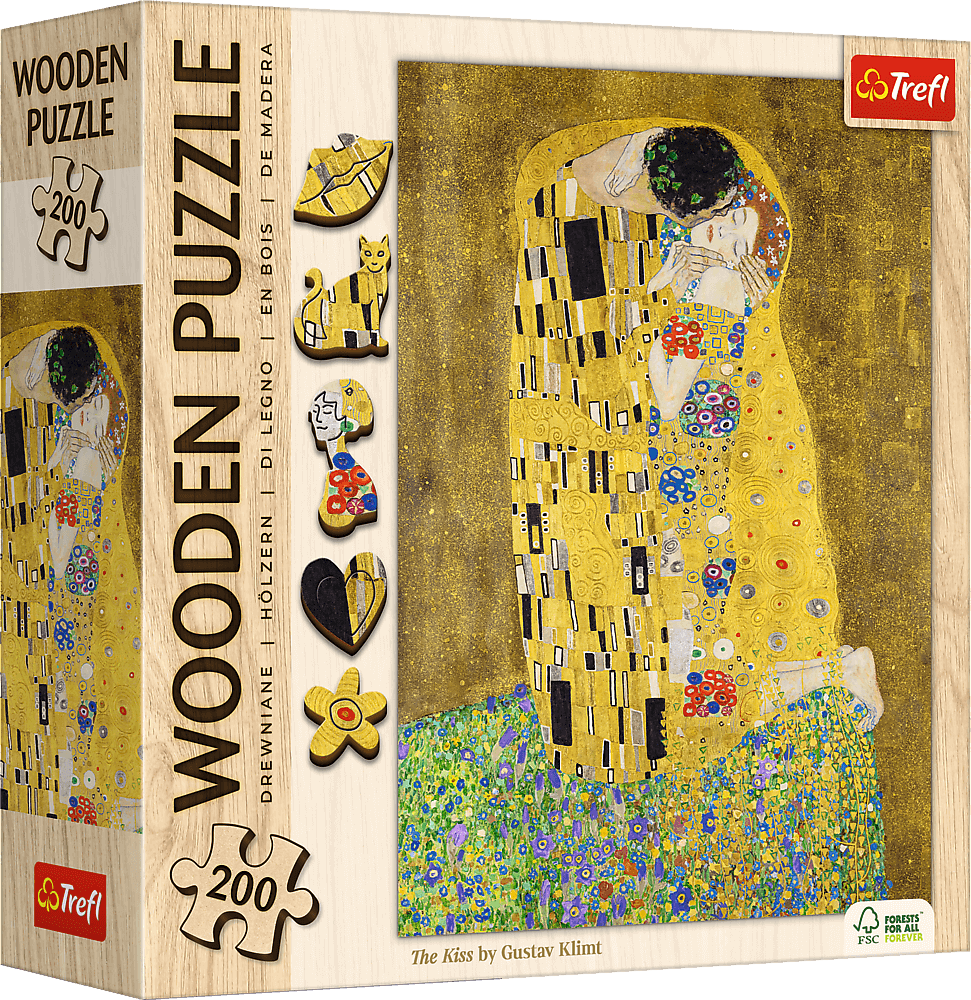 Klimt - A Csók - FA Kirakó! Trefl Wood Craft 200 darabos kirakó puzzle (TR-20247 5900511202472) - puzzlegarden