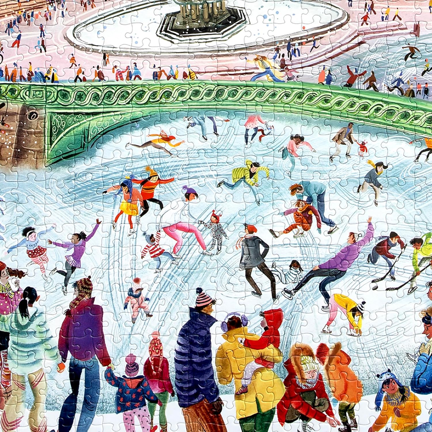 Korcsolyázók New Yorkban Eeboo 1000 darabos kirakó puzzle (EB-PZT743) - puzzlegarden