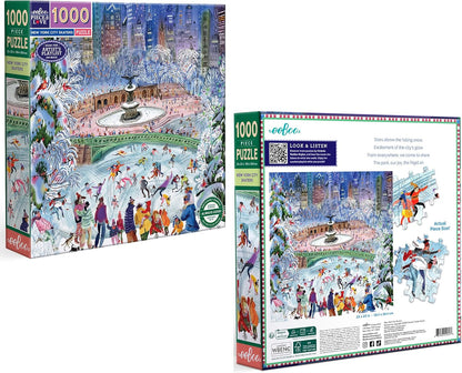 Korcsolyázók New Yorkban Eeboo 1000 darabos kirakó puzzle (EB-PZT743) - puzzlegarden
