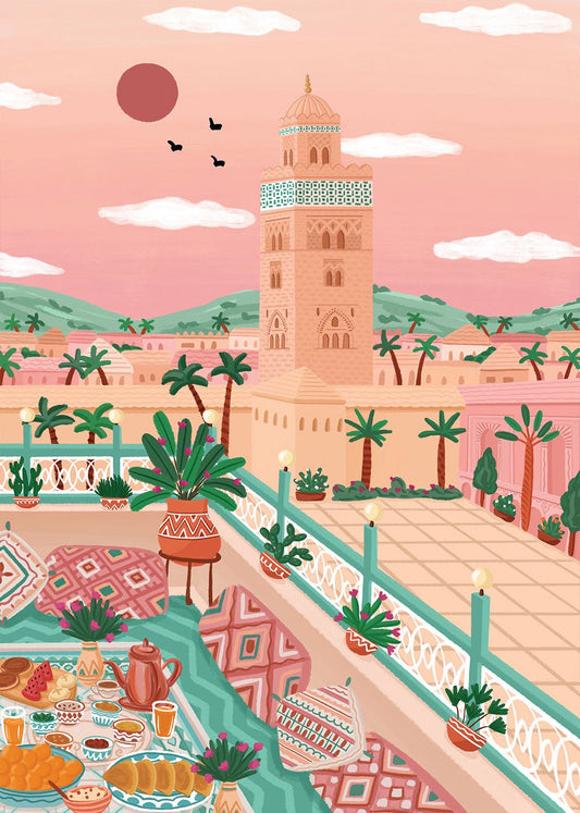 Koutoubia mecset, Marokkó Pieces & Peace 1000 darabos kirakó puzzle (PaP - 0110) - puzzlegarden