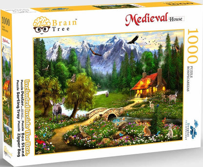 Középkori házikó Brain Tree 1000 darabos kirakó puzzle (BT-2102044 8906139540160) - puzzlegarden