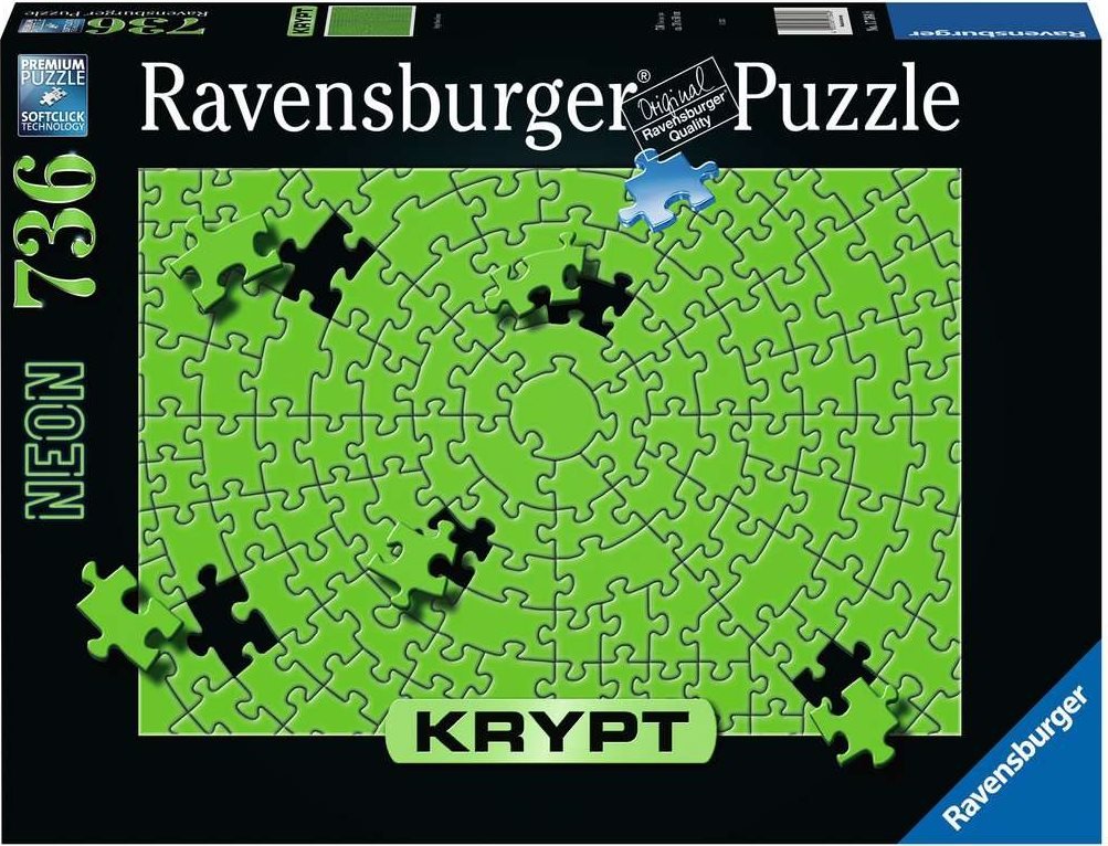 Krypt - Neon Zöld Ravensburger 736 darabos kirakó puzzle (RA-17364 4005556173648) - puzzlegarden