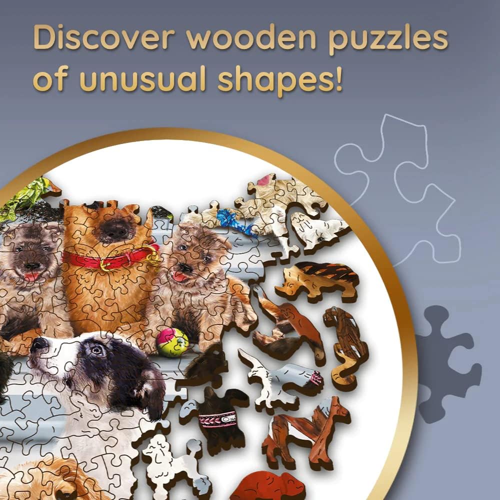 Kutyabarátok - Fa kirakó Trefl Wood Craft 1000 darabos kirakó puzzle (TR - 20149 5900511201499) - puzzlegarden