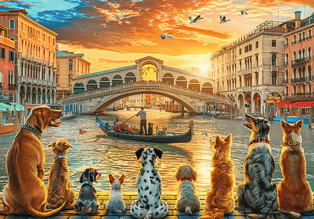 Kutyák Velencében Trefl 1000 darabos kirakó puzzle (TR - 10944) - puzzlegarden