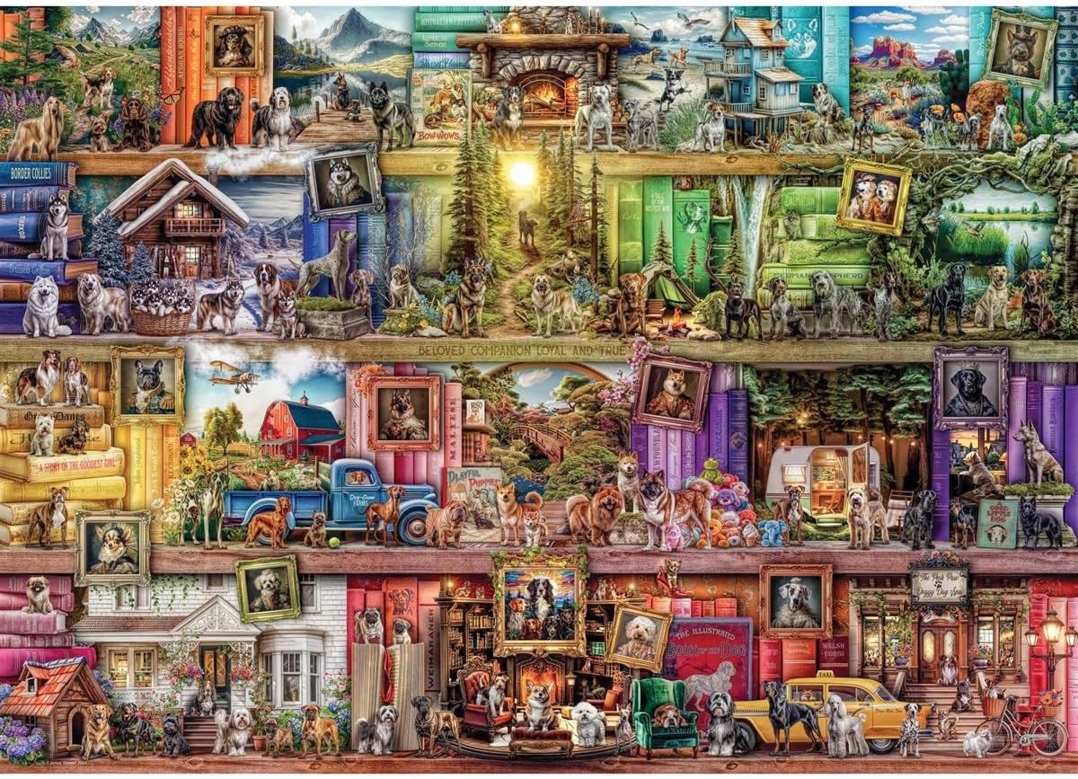 Kutyakönyvtár Ravensburger 1000 darabos kirakó puzzle (RA - 12001259 4005555012597) - puzzlegarden