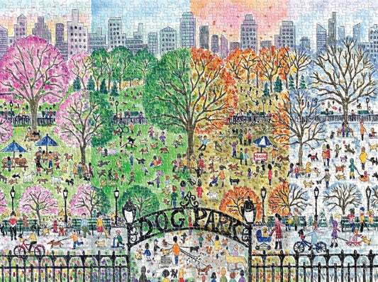 Kutyapark a négy évszakban Galison 1000 darabos kirakó puzzle (GA - 9780735373099) - puzzlegarden