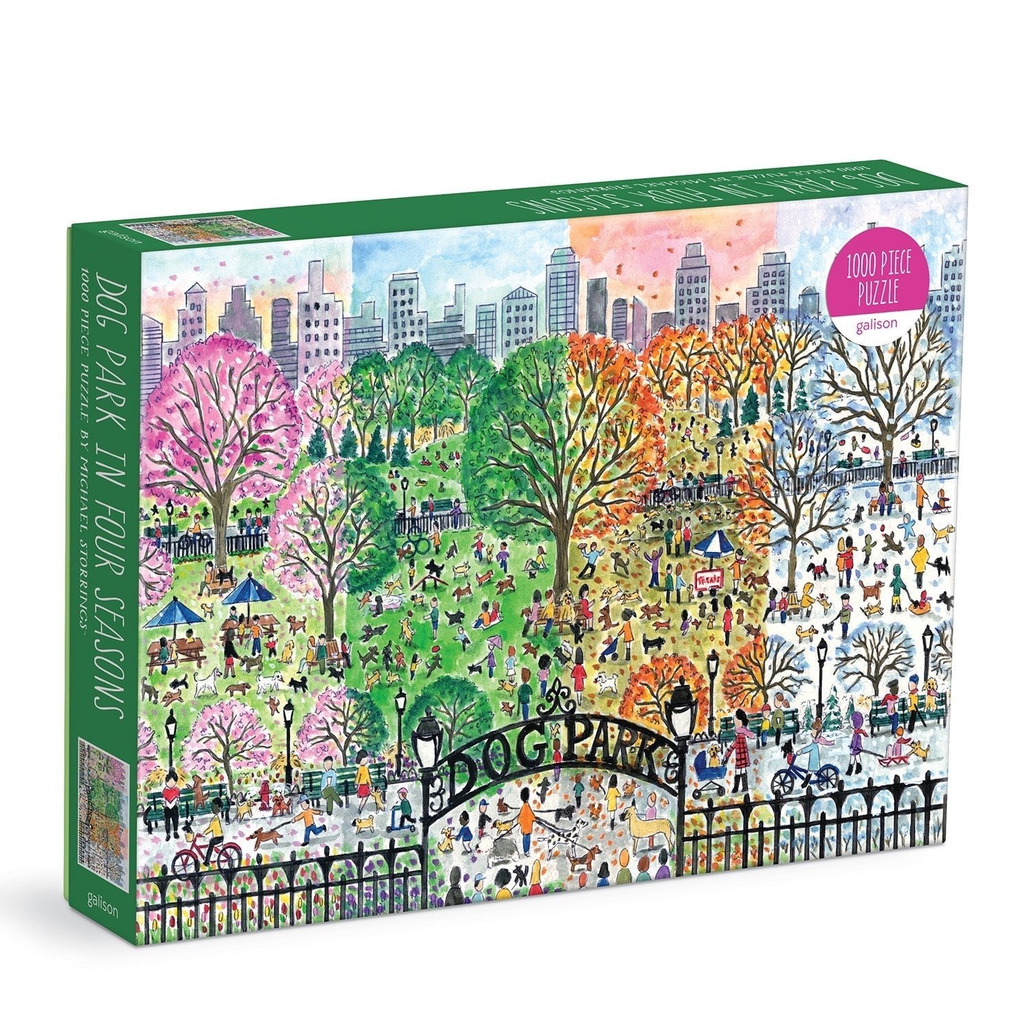 Kutyapark a négy évszakban Galison 1000 darabos kirakó puzzle (GA - 9780735373099 9780735373099) - puzzlegarden