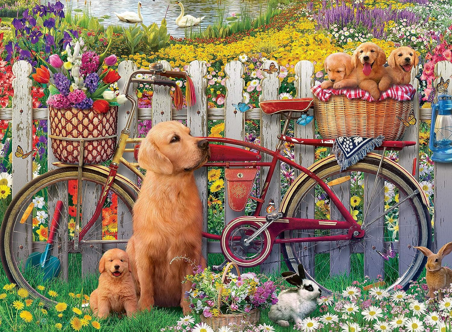 Kutyusok a kertben Ravensburger 500 darabos kirakó puzzle (RA-15036 4005556150366) - puzzlegarden