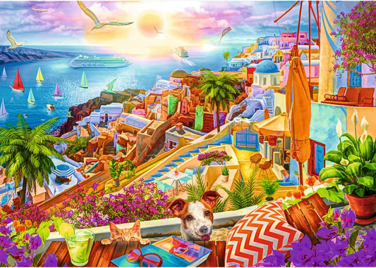 Látogass Santorini - ra Trefl 1000 darabos kirakó puzzle (TR - 10842 5900511108422) - puzzlegarden