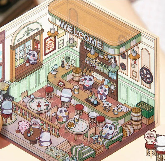 Lazulós bár és bisztró - matricajelenet Simno 1 darabos kirakó puzzle (SN-6941776318262) - puzzlegarden