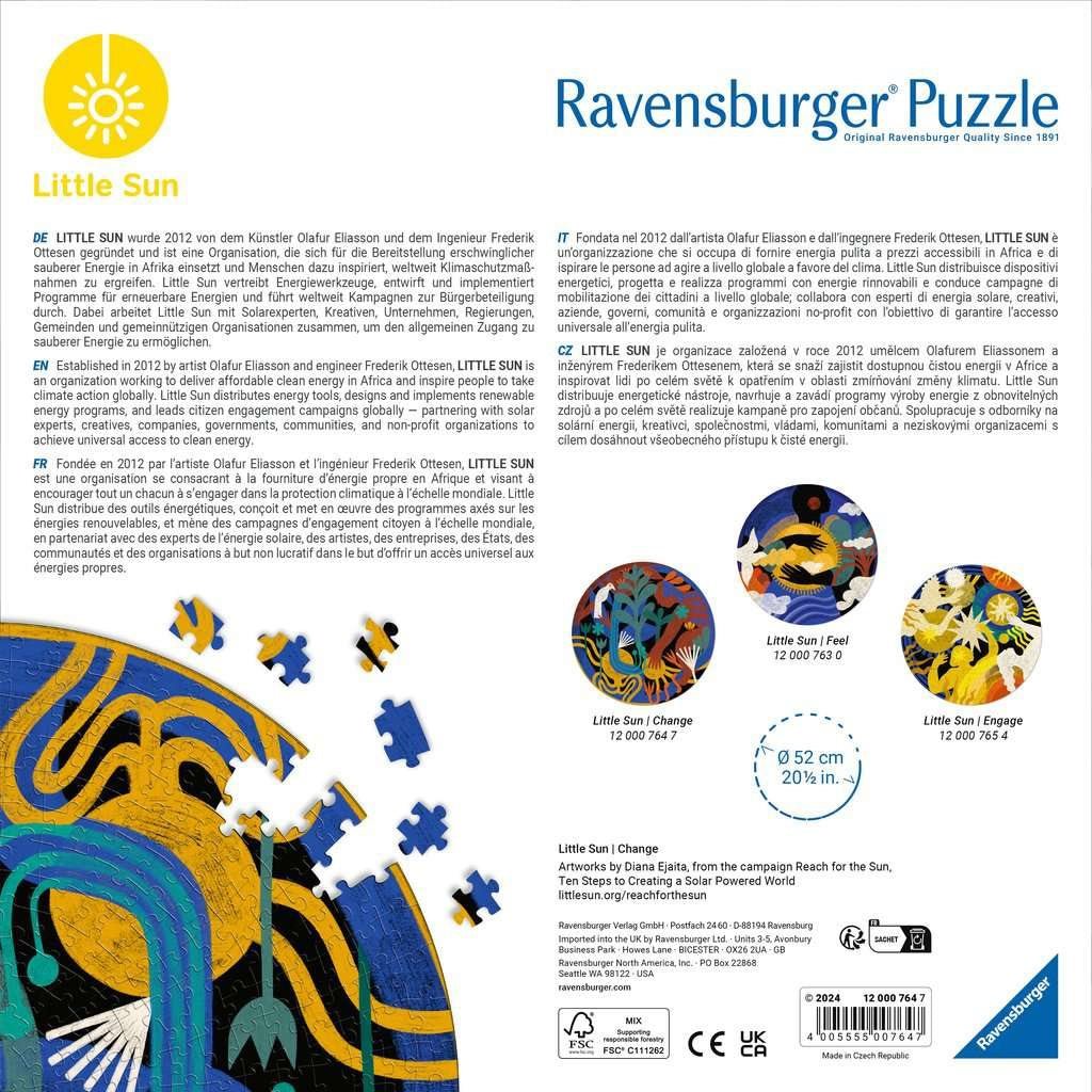 Little Sun - Változtass! Ravensburger 500 darabos kirakó puzzle (RA-12000764 4005555007647) - puzzlegarden