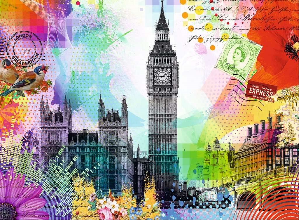 London Képeslap Ravensburger 500 darabos kirakó puzzle (RA-16986 4005556169863) - puzzlegarden