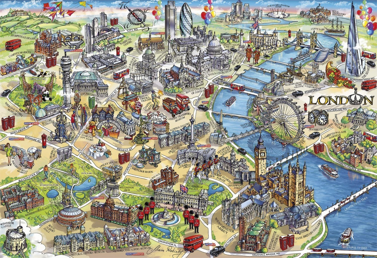 London Nevezetességei Gibsons 500 darabos kirakó puzzle (G-G3402 5012269034028) - puzzlegarden