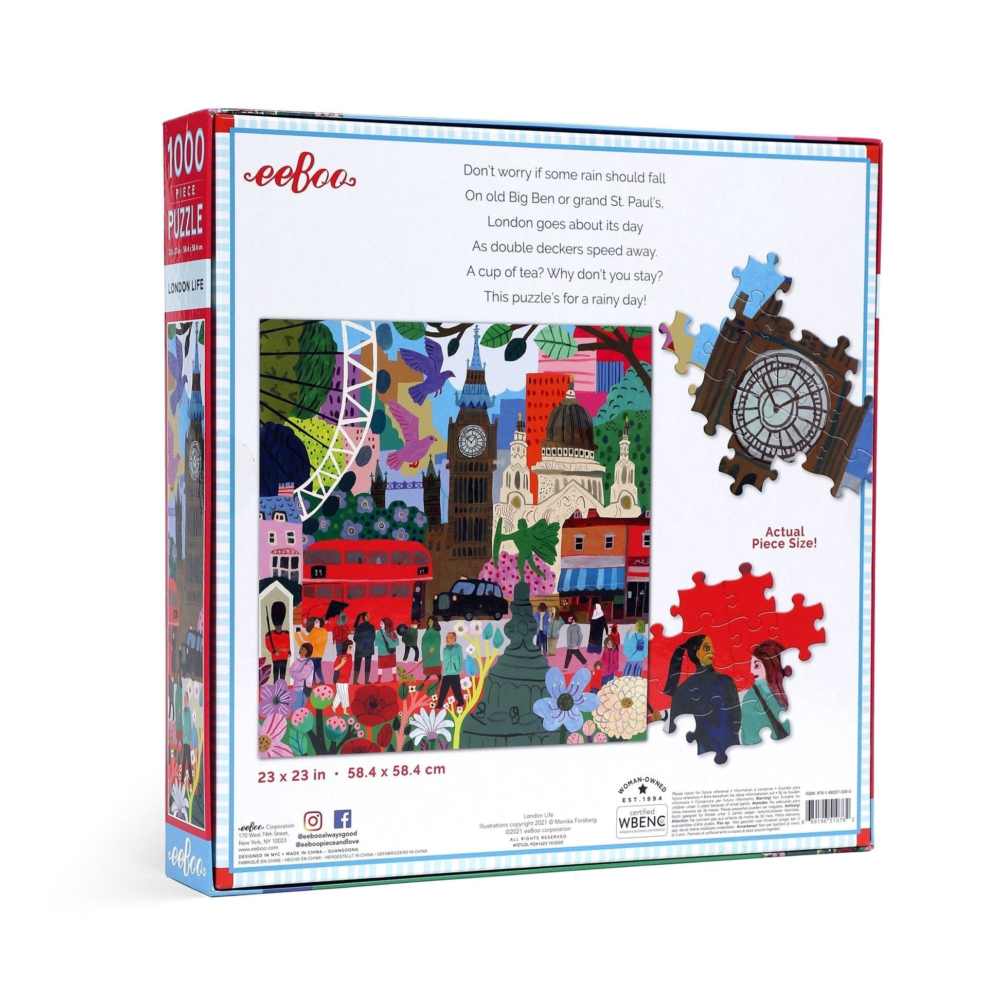 Londoni élet Eeboo 1000 darabos kirakó puzzle (EB-PZTLDL 689196510762) - puzzlegarden