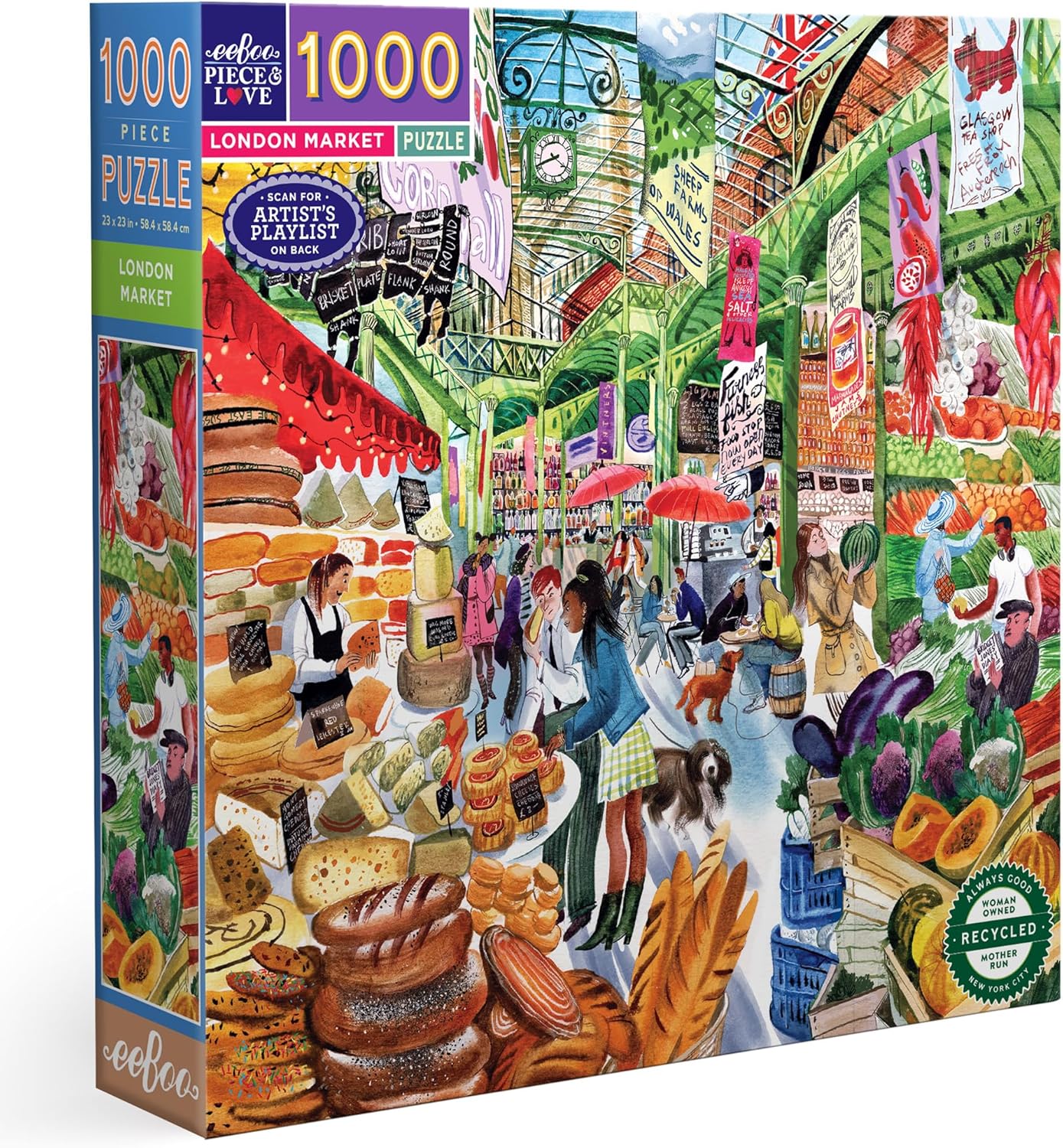 Londoni Piac Eeboo 1000 darabos kirakó puzzle (EB - PZTLNM 689196521355) - puzzlegarden