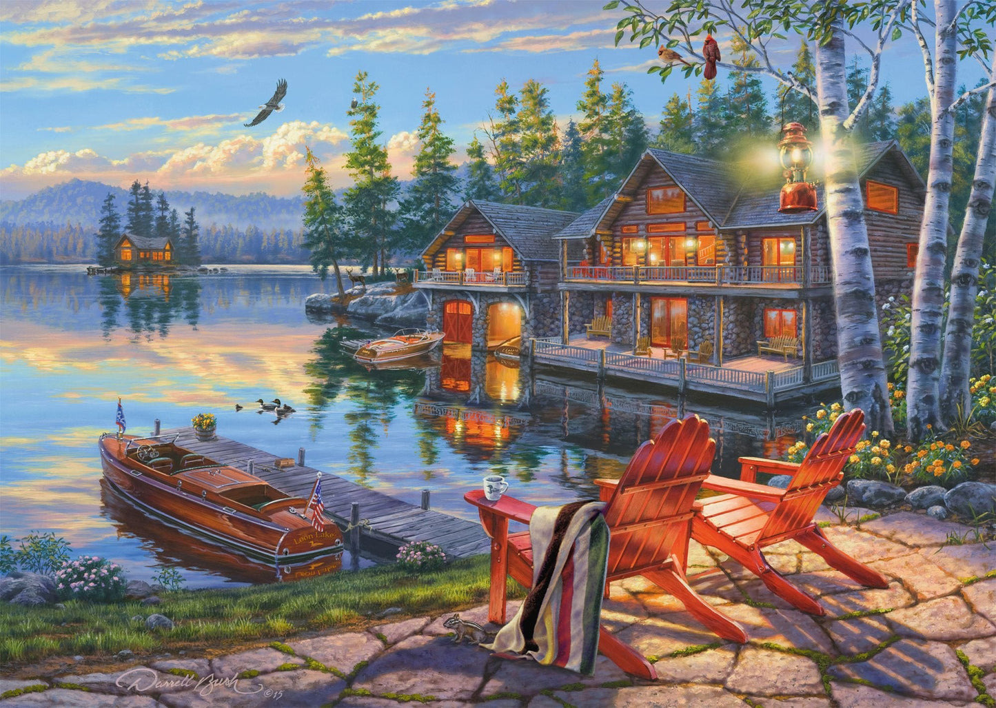 Loon Lake partjánál, New York Schmidt 1000 darabos kirakó puzzle (SCH-58530 4001504585303) - puzzlegarden