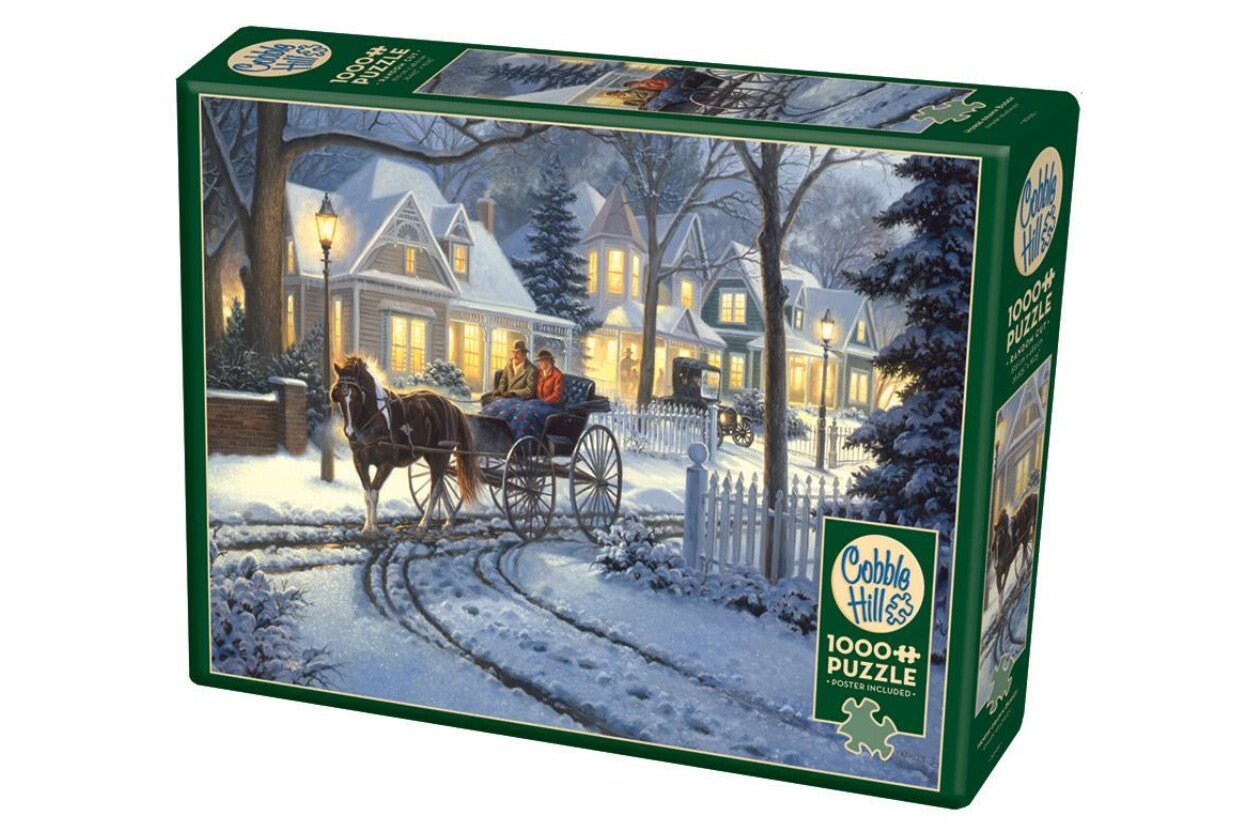 Lovaskocsi a Hóban Cobble Hill 1000 darabos kirakó puzzle (CH-80128 625012801287) - puzzlegarden