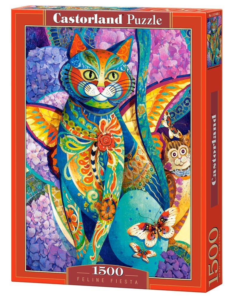 Macska Fiesta Castorland 1500 darabos kirakó puzzle (C-151448 5904438151448) - puzzlegarden