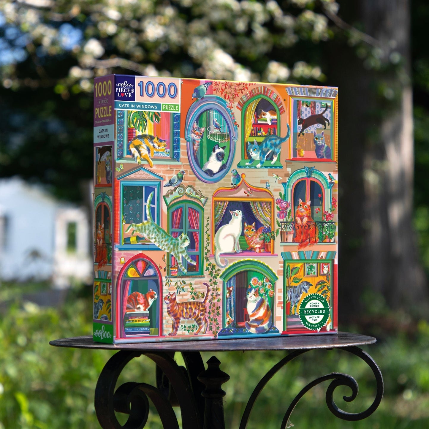 Macskák az ablakban Eeboo 1000 darabos kirakó puzzle (EB-PZTCIW 689196514616) - puzzlegarden