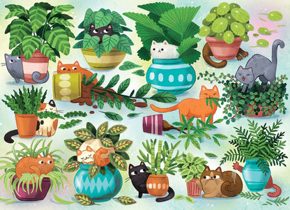 Macskák kontra növények Cobble Hill 500 darabos kirakó puzzle (CH - 45120) - puzzlegarden