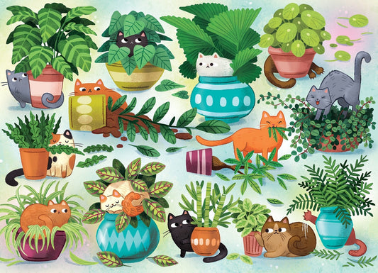 Macskák kontra növények Cobble Hill 500 darabos kirakó puzzle (CH - 45120) - puzzlegarden