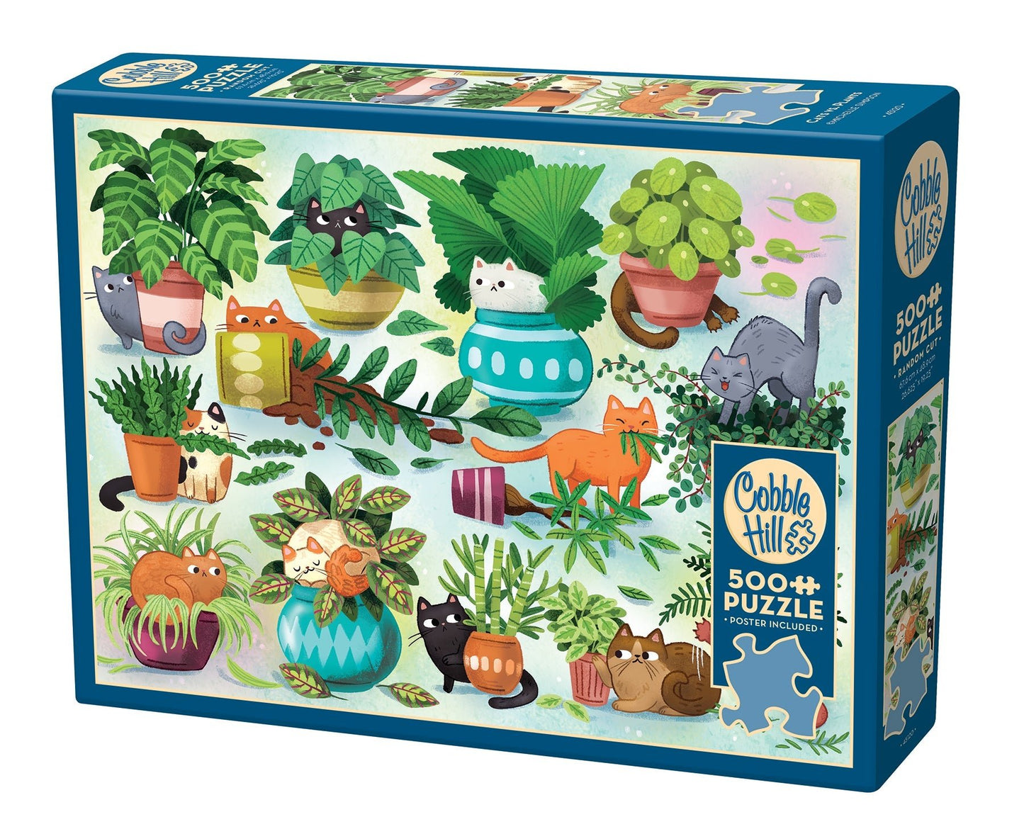 Macskák kontra növények Cobble Hill 500 darabos kirakó puzzle (CH - 45120) - puzzlegarden