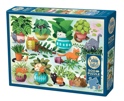 Macskák kontra növények Cobble Hill 500 darabos kirakó puzzle (CH - 45120) - puzzlegarden