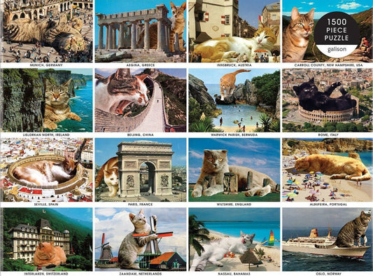 Macskák Vakáción Galison 1500 darabos kirakó puzzle (GA - M012121G - 1) - puzzlegarden