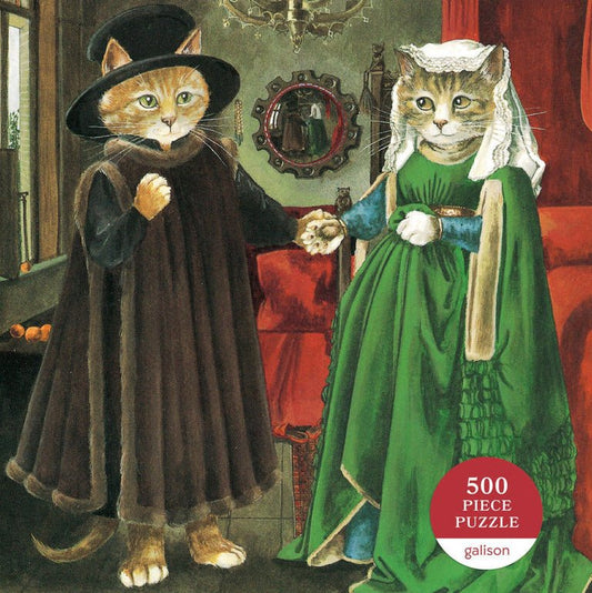 Macskaművészet - Arnolfini házaspár Galison 500 darabos kirakó puzzle (GA - M052421N) - puzzlegarden