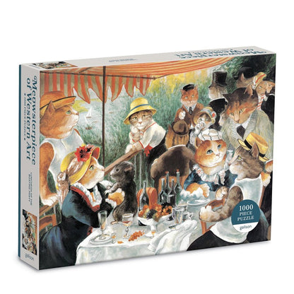 Macskaművészet - Az Evezősök Reggelije Galison 1000 darabos kirakó puzzle (GA-M082020A 9780735367517) - puzzlegarden