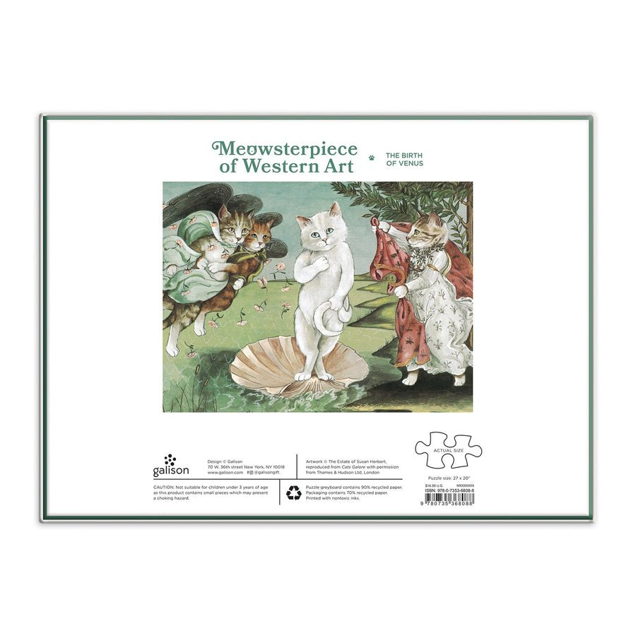 Macskaművészet - Vénusz születése Galison 1000 darabos kirakó puzzle (GA-M082020A-1 9780735368088) - puzzlegarden