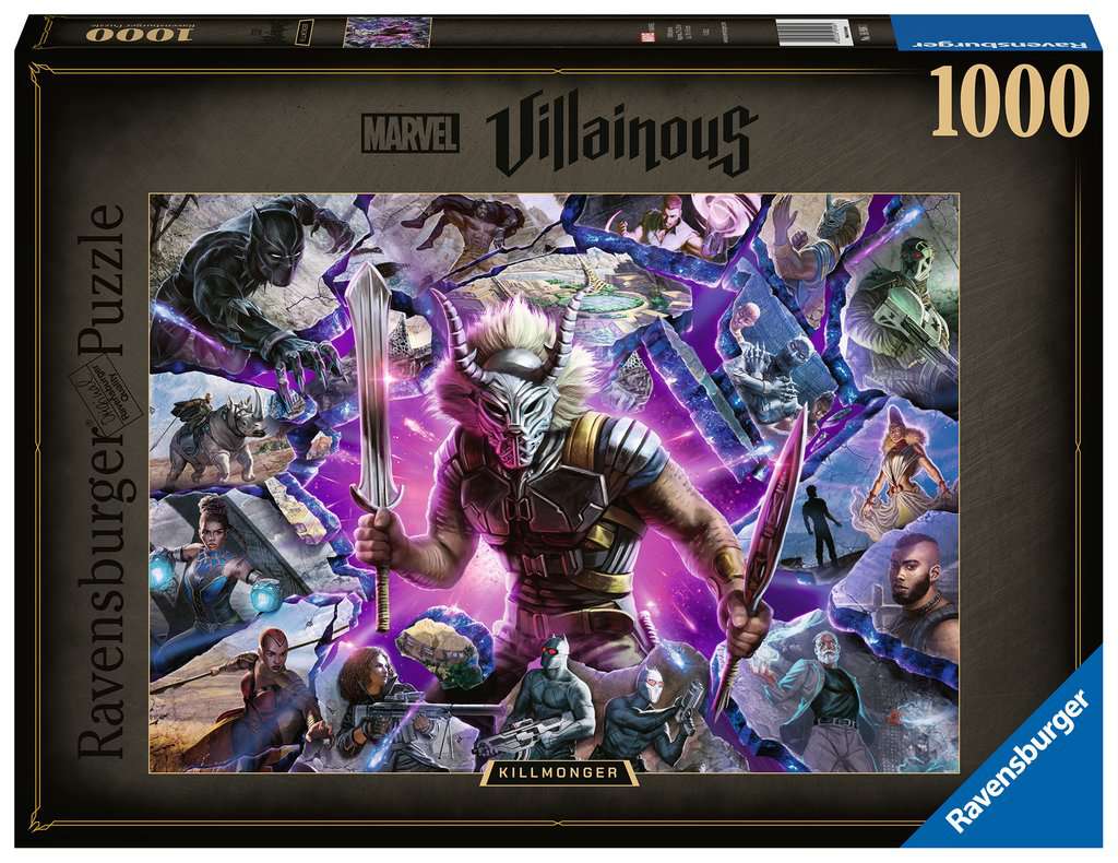 Marvel Villainous - Killmonger Ravensburger 1000 darabos kirakó puzzle (RA-16906 4005556169061) - puzzlegarden