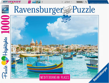 Mediterrán Helyek - Málta Ravensburger 1000 darabos kirakó puzzle (RA-14978 4005556149780) - puzzlegarden