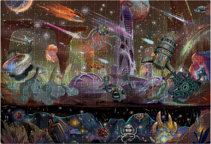 Metálfényű fantázia – Űrküldetés Interdruk 500 darabos kirakó puzzle (ID-PUZ500MFSQ) - puzzlegarden