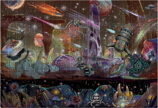 Metálfényű fantázia – Űrküldetés Interdruk 500 darabos kirakó puzzle (ID-PUZ500MFSQ) - puzzlegarden