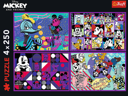 Mickey egér kalandjai – 4x250 Trefl 250 darabos kirakó puzzle (TR-13308) - puzzlegarden