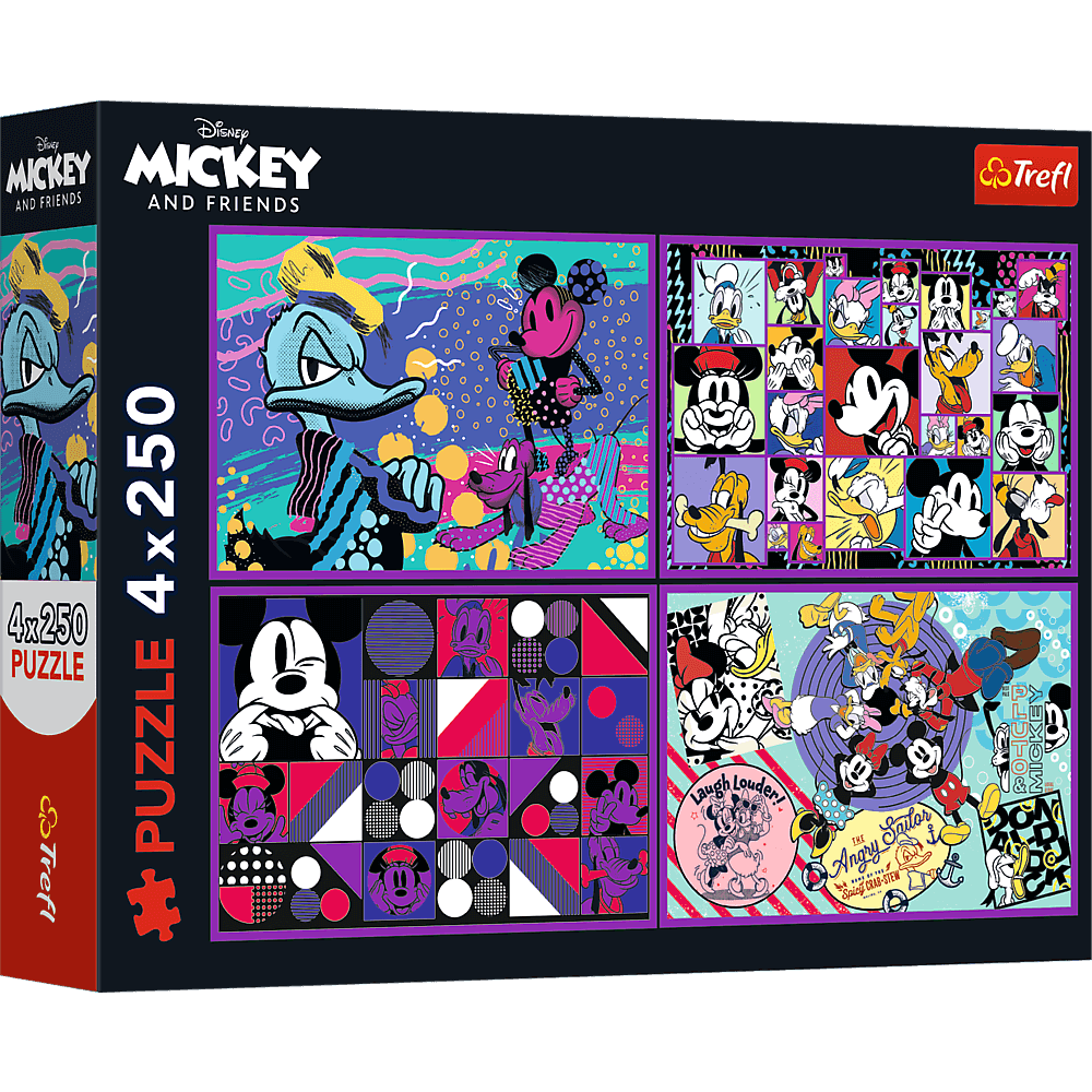 Mickey egér kalandjai – 4x250 Trefl 250 darabos kirakó puzzle (TR-13308) - puzzlegarden
