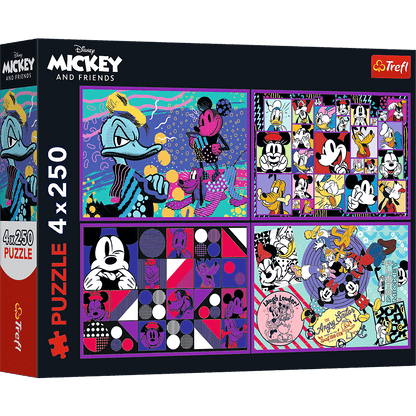 Mickey egér kalandjai – 4x250 Trefl 250 darabos kirakó puzzle (TR-13308) - puzzlegarden