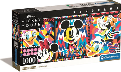 Mickey és Barátai - panoráma Clementoni 1000 darabos kirakó puzzle (CL-39871 8005125398713) - puzzlegarden