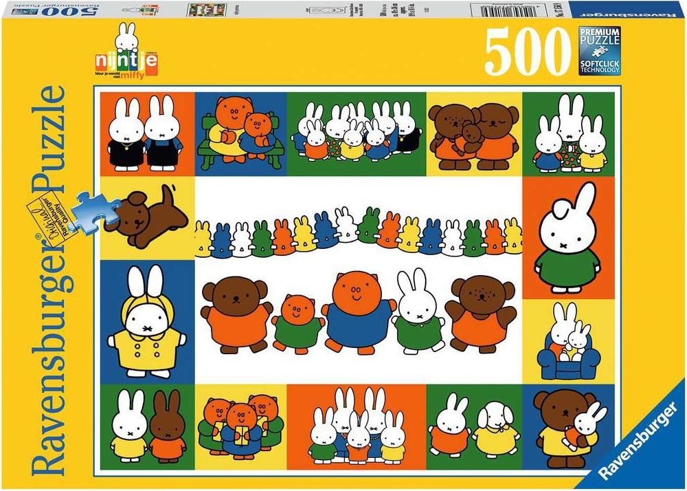 Miffy Portrék Ravensburger 500 darabos kirakó puzzle (RA-17156 4005556171569) - puzzlegarden