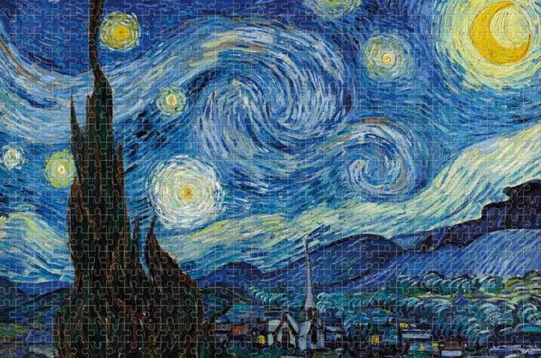 Mikro kirakó – Van Gogh: Csillagos éj Londji 600 darabos kirakó puzzle (LN-PZ203U) - puzzlegarden