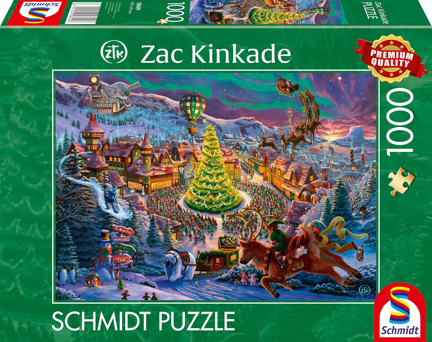 Mikulás otthona az Északi - sarkon Schmidt Spiele 1000 darabos kirakó puzzle (SCH - 58609) - puzzlegarden