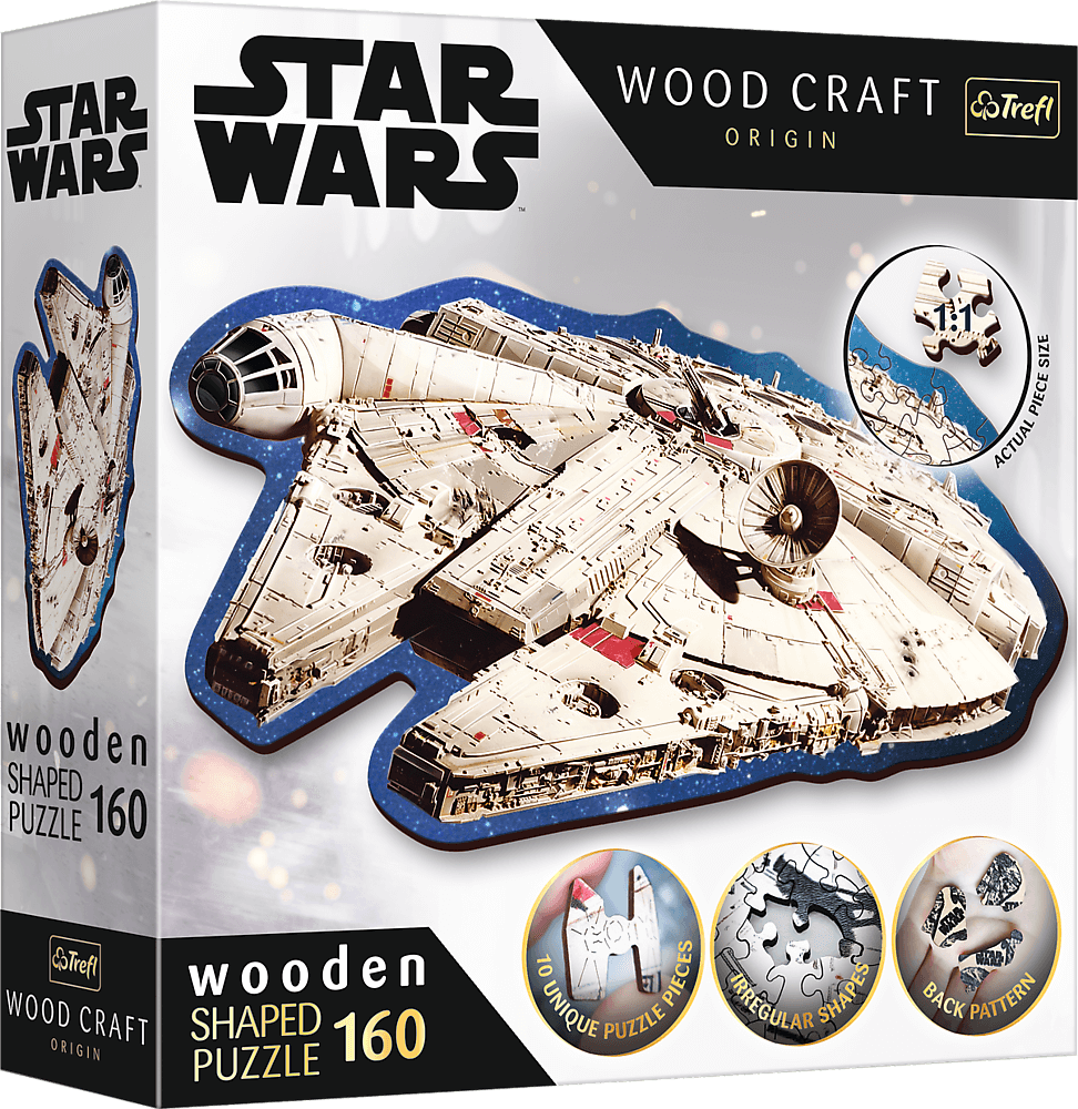 Millennium Falcon - Ezeréves Sólyom - FA kirakó Trefl Wood Craft 160 darabos kirakó puzzle (TR-20189 5900511201895) - puzzlegarden