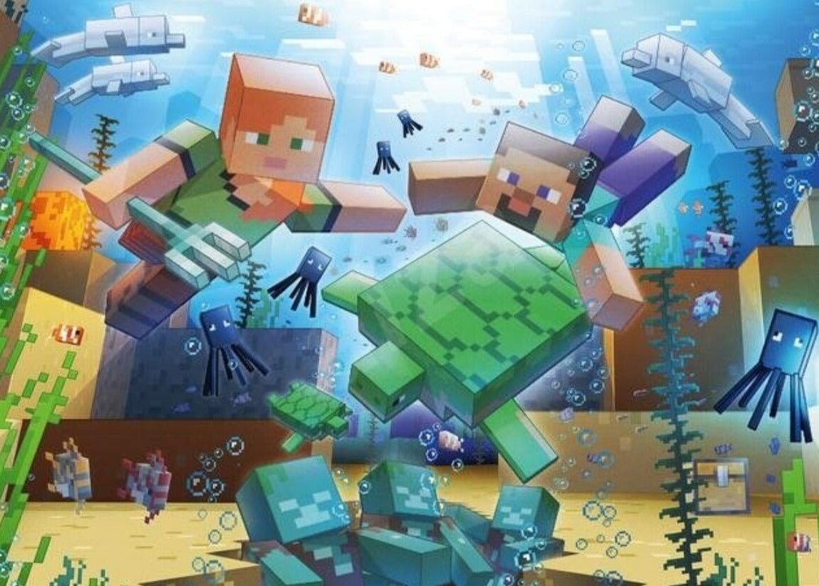 Minecraft - Vízi világ Ravensburger 1000 darabos kirakó puzzle (RA-17187 4005556171873) - puzzlegarden